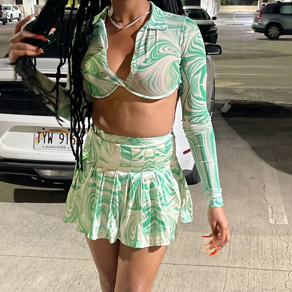 2 Piece Tennis Skirt Set
